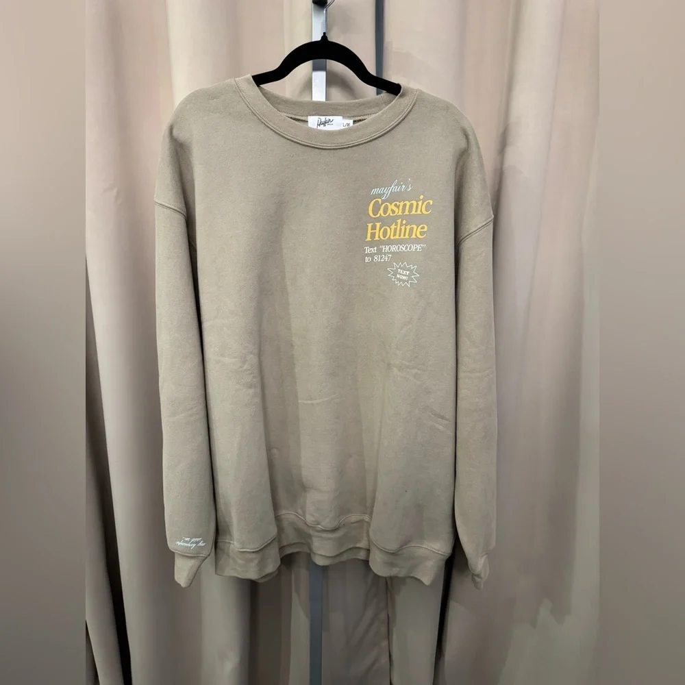THE MAYFAIR GROUP
Cosmic Hotline Crewneck Sweatshirt In Brown - Picture 2 of 4